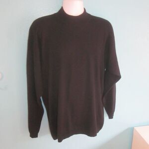 C. Reid Men Vintage Size M Black Knit Wool & Cashmere Pullover Sweater 46" Chest